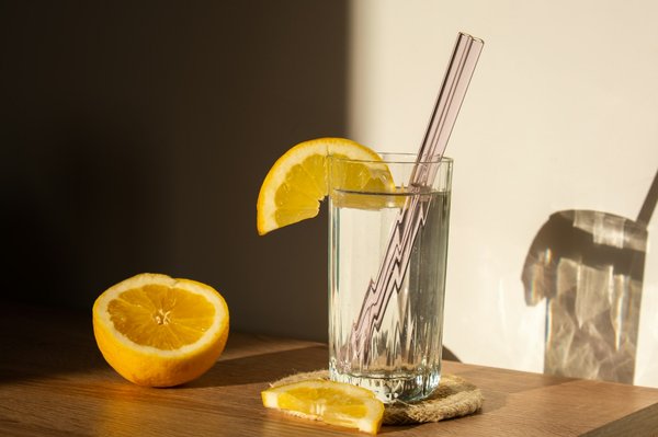 Stay cool and hydrated with a water jug with straw